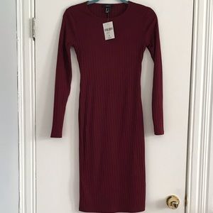 Knit Dress- Cal Burgundy